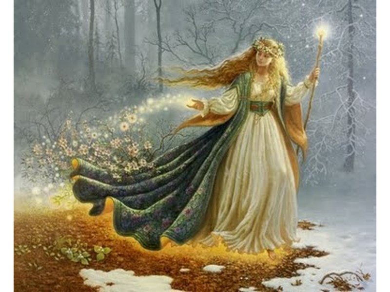 freya goddess of love symbolized by yellow daisy 